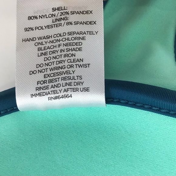 Shade & Shore Teal Net Bikini Top Light Lift | 36B - Picture 11 of 11